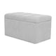 thumbnail image 1 of Banqueta HVM Baul Lineal Gris Felpa, 1 of 2