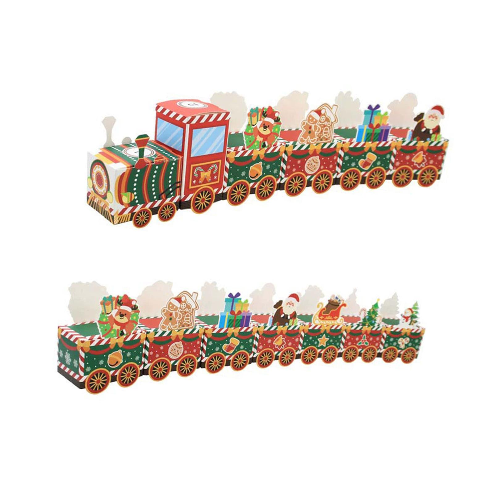 Magideal - Calendario De Adviento 2026 Vacío Para Rellenar, De Cartón, Con Forma De Tren Y Pegatinas Numeradas Del 1 Al 24. Incluye 24 Cajas De Regalo Para Decor