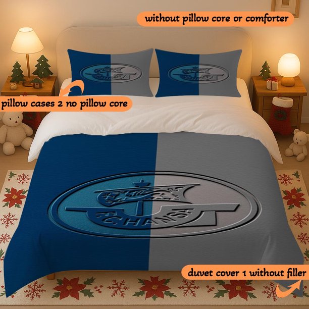 3pcs FC Hansa Rostock Printed Duvet Cover Set Exclusive Christmas Decoration