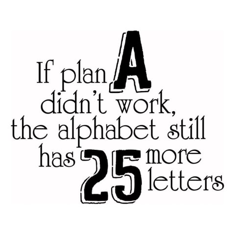 Rienda Libre Graphics - Decomural If Plan A Didn'T Work Inspirational Ws-43919
