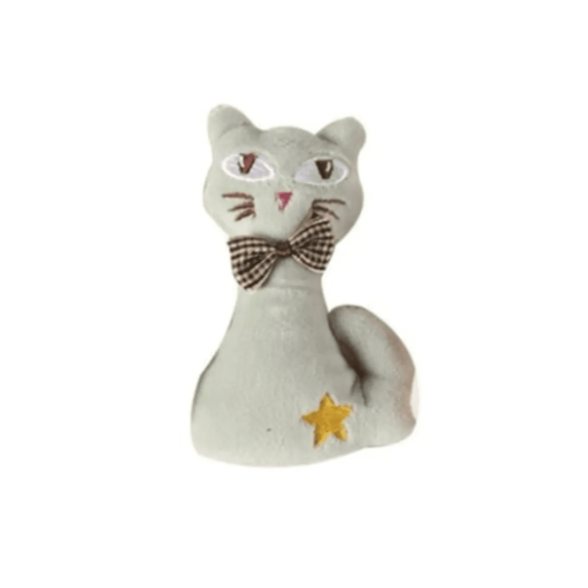 Juguete Para Gatos De Plush Con Corbatin Gris