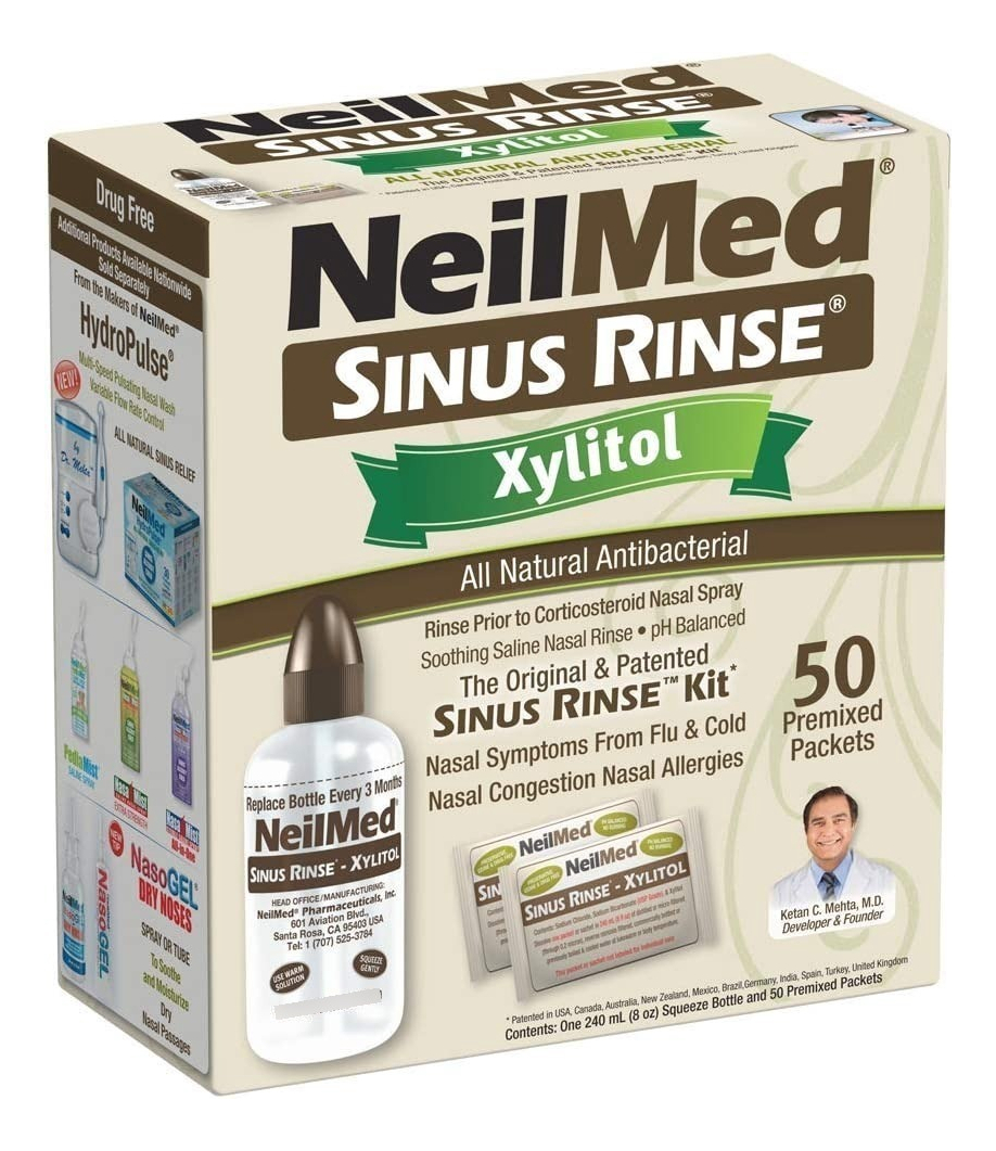 Neilmed - Sinus Rinse Xylitol Lavado Nasal Antibacterial B+ 50