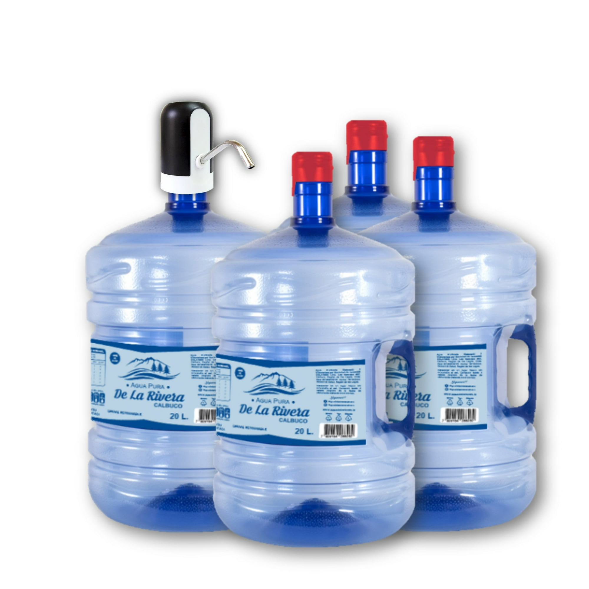 Agua Pura De La Rivera - Kit 4 Agua Purificada Y Dispensador Eléctrico Solo Rm