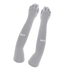 Ioensy - Refrigeración Mangas De Brazo Guantes Sin Dedos Tatuaje Cubrir Pesca Al Aire Libre Gris