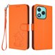 thumbnail image 1 of Funda Billetera con Relieve de Gato para Honor 400 Lite, Naranja, 1 of 6