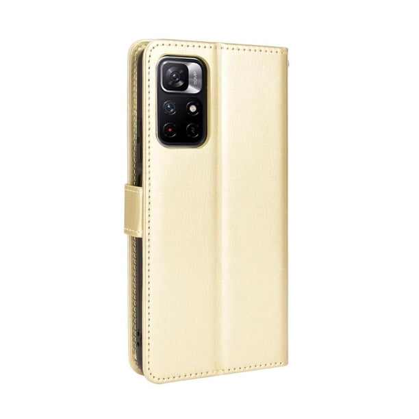 Funda tipo libro para Xiaomi Poco M4 Pro, cartera todo‑en‑uno, funda multifuncional con tarjetero y correa de muñeca desmontable