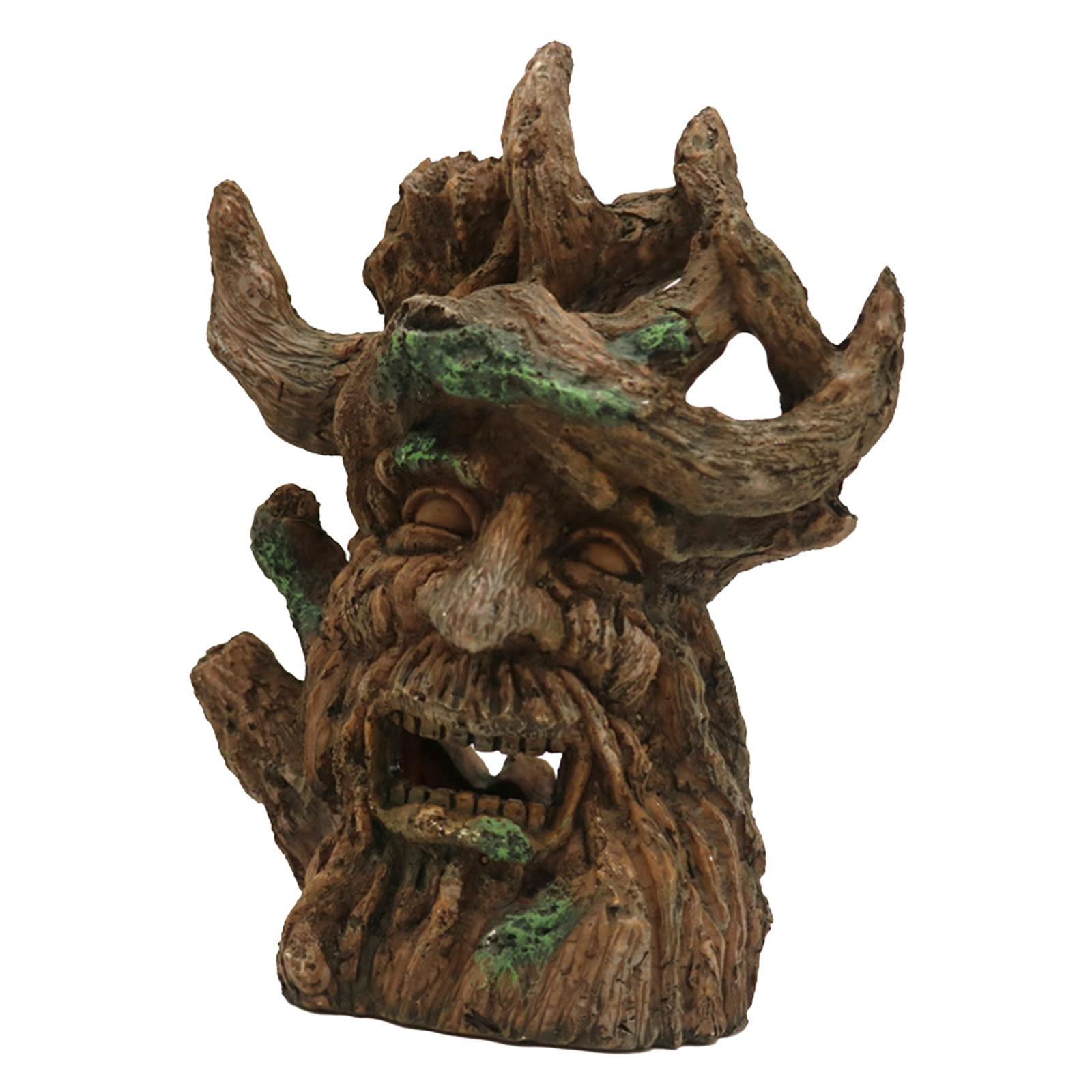 Tronco De árbol Con Cara, Adorno De Acuario De Resina Para Cangrejos Ermitaños, Cangrejo Betta