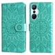 thumbnail image 1 of Funda tipo cartera FOXDOCK para Infinix Hot 20s , diseño girasol en relieve, cuero PU, cierre magnético, soporte y tarjetero, 1 of 5