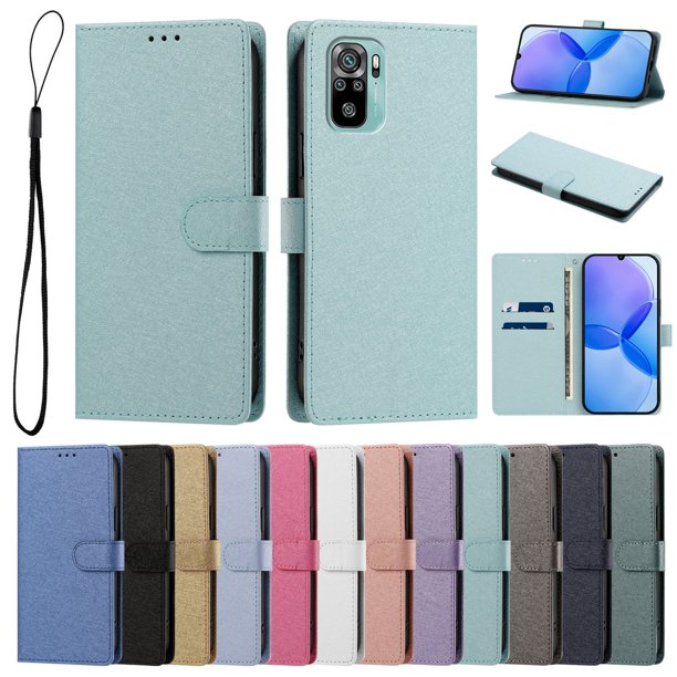 Cartera Funda para Xiaomi Redmi Note 10S 4G Carga Inalámbrica, Verde Menta