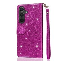 Funda Para Foxdock Elegante Funda Samsung Galaxy S25 Glitter Con Cremallera-Ideal Para El Uso Diario