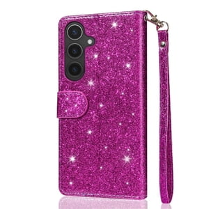 Funda Para Foxdock Elegante Funda Samsung Galaxy S25 Glitter Con Cremallera-Ideal Para El Uso Diario