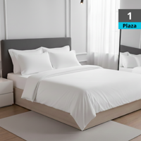 Genérico - Juego De Sábanas Blancas 1 Plaza