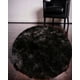 thumbnail image 4 of Alfombra Redonda 150cm X 150cm Decorativa Color Negro Con Detalles En Blanco, 4 of 4