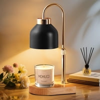 Lámpara Momiuco Para Calentar Velas Con Temporizador Y Regulador De Intensidad, Color Negro