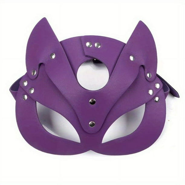 1pc Faux Leather BDSM Eye Mask for Adult Couples - Perfect for Cosplay and Party Costumes