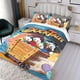 thumbnail image 3 of PatoAventuras Conjunto de sábanas temático, trío de piezas, cómodo y amigable con la piel, diseño único, regalo de decoración para el hogar para familiares, amigos y fans,173cm *218cm, 3 of 6