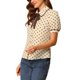 thumbnail image 4 of INSPIRE CHIC Blusa de Lunares para Mujer de Regreso a Clases con Cuello Peter Pan, Lazo en el Cuello, Manga Abullonada, Camisa Vintage Beige Talla S, 4 of 8