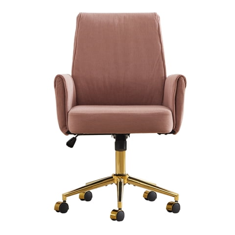 M&Ms - Mid-Back Liftable Office Chair, Striped Fabric, And Ergonomically Designed, Is An Excellent Choice For Working, Studying Or Relaxing. The Mid-Back Design Provides A Better Sitting Experience.Pink