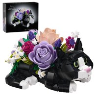 Yoybloxy - Maceta Para Suculentas Building Blocks Tuxedo Cat Rose Bouquet