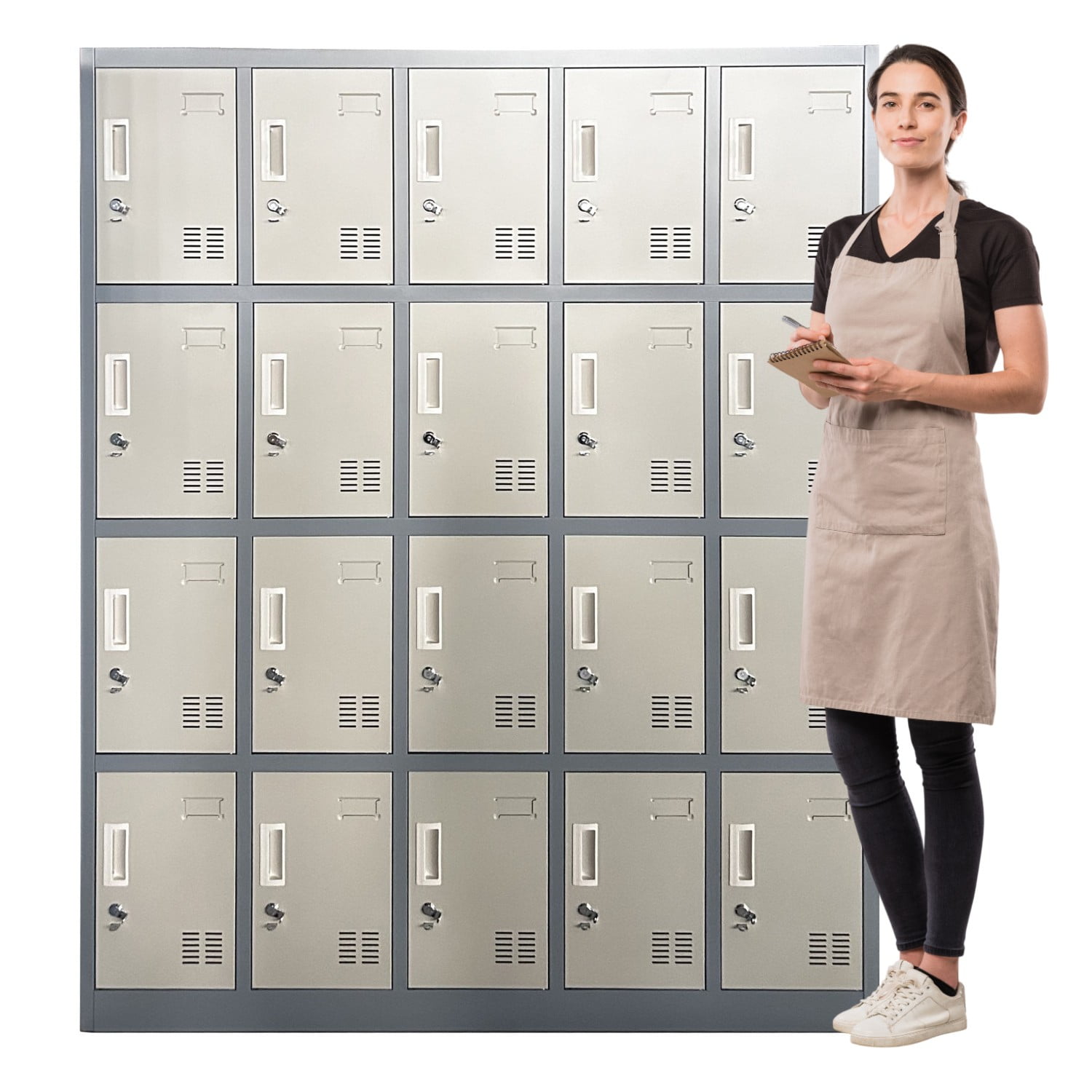 Prochef - Locker Casillero Metálico 5 Cuerpos 20 Puertas