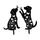 thumbnail image 3 of 2 Estacas Decorativas De Hierro Para Jardín, Dise?o De Animales, Silueta De Perro, 30 Cm De Alto, 3 of 5