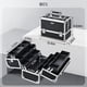 thumbnail image 5 of Estuche de maquillaje FRENESSA, caja grande para cosméticos, color negro, 5 of 8