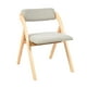 thumbnail image 1 of Silla Betlahem de madera plegable acolchada - Gris, 1 of 4