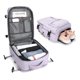 thumbnail image 1 of Mochila Viaje Avión Cabina Expandible Impermeable Usb 40l Violeta Claro, 1 of 3