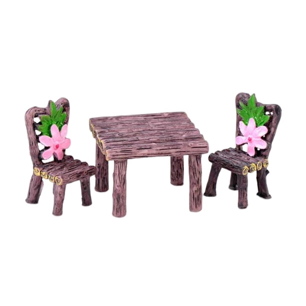 Juego De Sillas De Mesa Decoración Pintada A Mano Para Modelo De Arquitectura Micropaisajista Multicolor