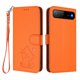 thumbnail image 1 of Funda Volteable con Diseño de Gato para Infinix Hot 60i 5G, Naranja, 1 of 6