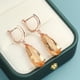 thumbnail image 1 of Champagne Color Citrine Large Water Drop Pear-shaped Earrings, Popular Creative Earrings For Men, 1 of 2