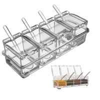 Genérico - Organizador De Especies Condimentero Acrilico Con Cucharas