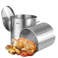 Olla De Acero Inoxidable Vevor De 64 Litros Con Cesta, Tapa Y Asa