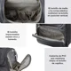 thumbnail image 3 of Bagsmart Neceser de Viaje Compacto en Cuero Sintético Gris, 3 of 5