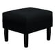 thumbnail image 4 of Sofa New Retro 3c + 2 Pouf Felpa 00 Negro, 4 of 6