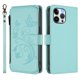 thumbnail image 2 of Funda Cartera Mariposa para [iPhone 13 Pro Max] con Soporte y Cremallera Verde menta, 2 of 6