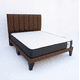 thumbnail image 1 of Cama europea 2 plazas + Colchon con respaldo y bases divididas Chocolate Lino, 1 of 4