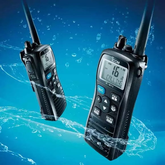 ICOM IC-M73 Plus VHF marino transceptor IPX8 sumergible impermeable Walkie Talkie 6W marino flotante radio bidireccional para