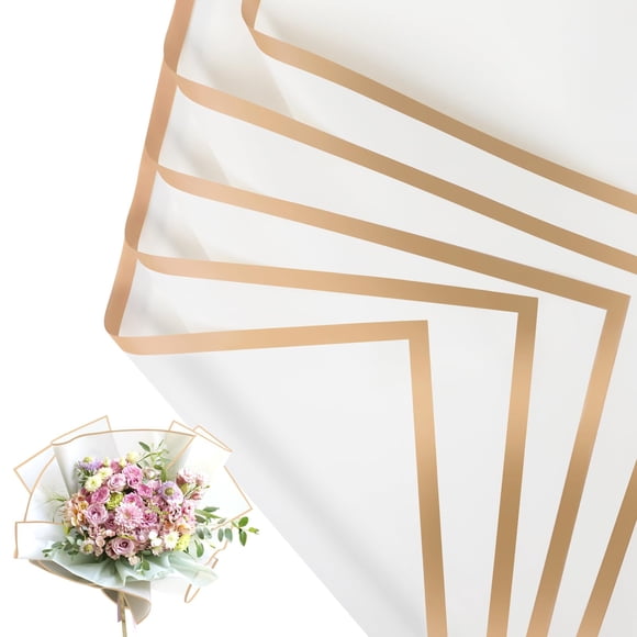Papel para envolver flores NESCCI 58x58 cm impermeable blanco