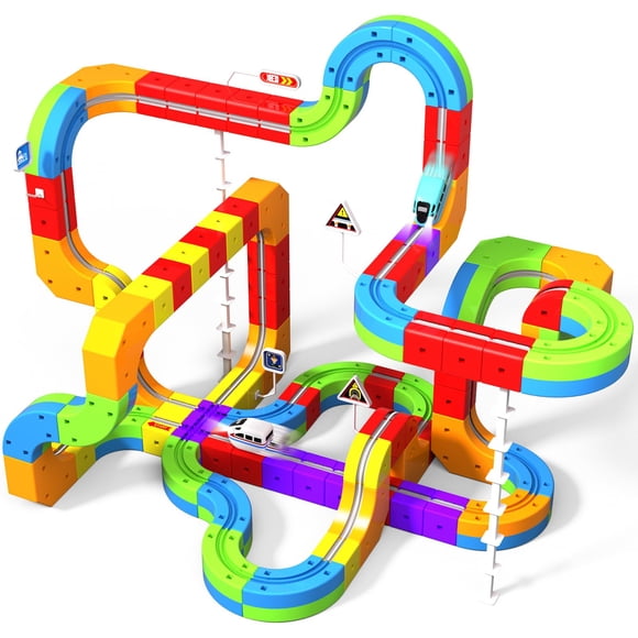 Circuito de tren eléctrico Goody King 3D STEM de carreras