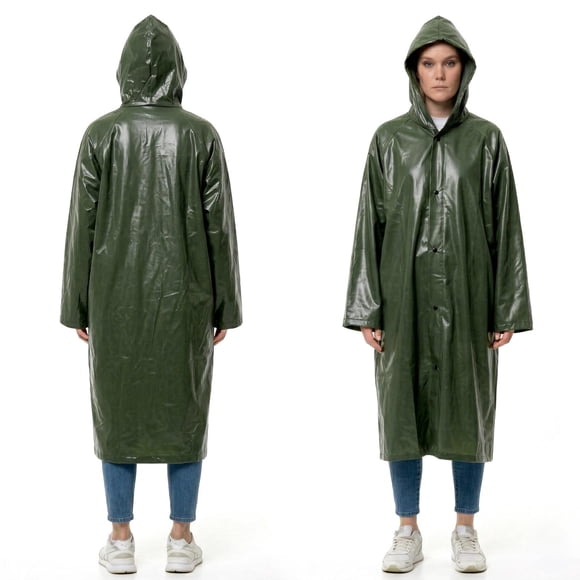Poncho Impermeable Con Gorro Capa Para Lluvia Reforzado