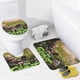 thumbnail image 4 of Yo soy Groot-theme 4-Piece Shower Curtain Set with Rugs, Waterproof Bathroom Decor Set Includes Bath Mat, U-Shaped Rug, Toilet Lid Cover and Curtain with Hooks, 4 of 6
