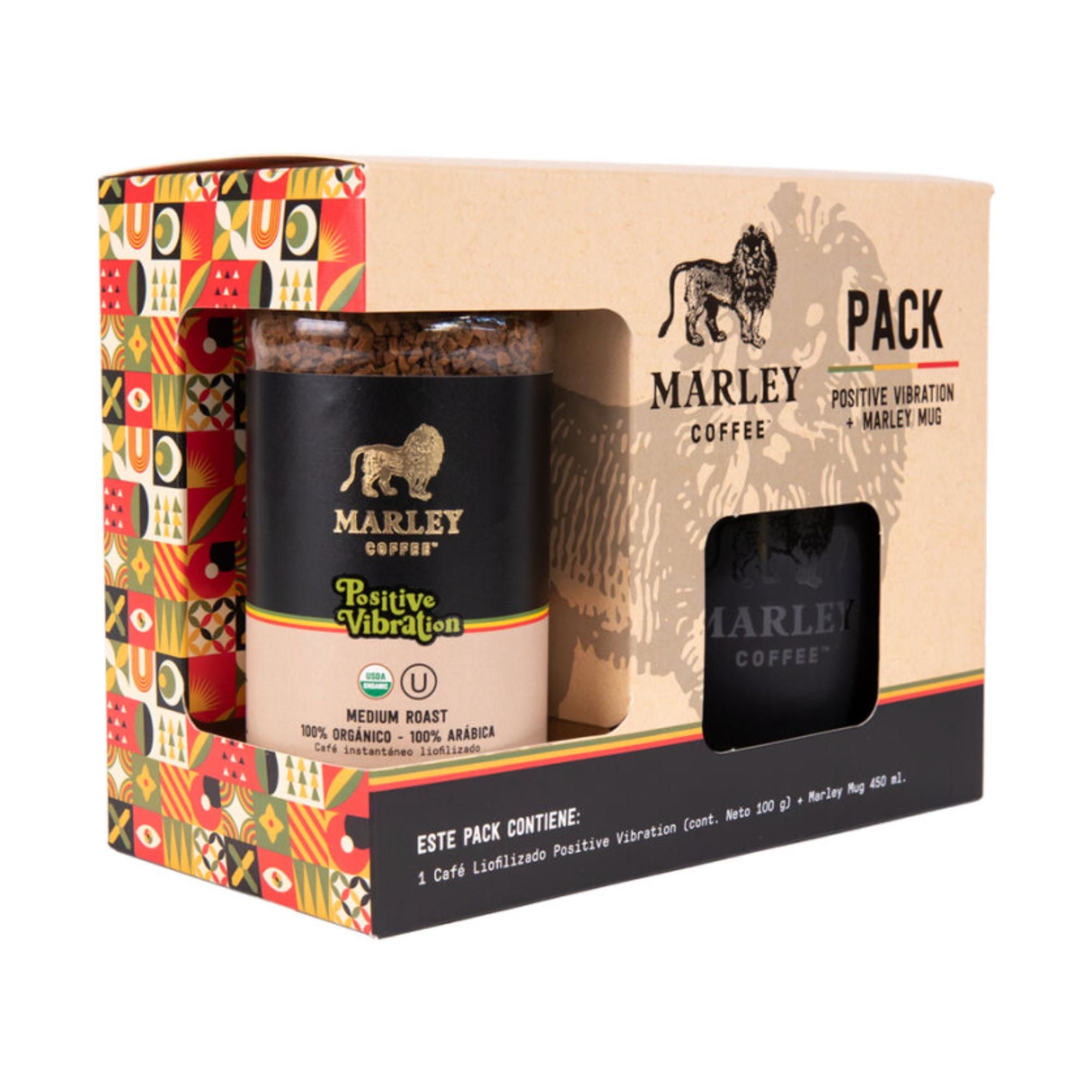 Café Liofilizado Positive Vibration + Icon Mug Pack 100 g Marley Coffee