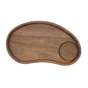Magideal - Bandeja De Madera Plato De Postre De Madera Organizador De Mostrador Regalo De Inauguración De La Casa Plato De Frutos Secos Plato De Comida Para Magd Forma De Anacardo