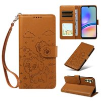 Funda Billetera Foxdock Compatible Con Samsung Galaxy A05S, Diseño Perrito Tierno, Ranuras Para Tarjetas Y Soporte Plegable