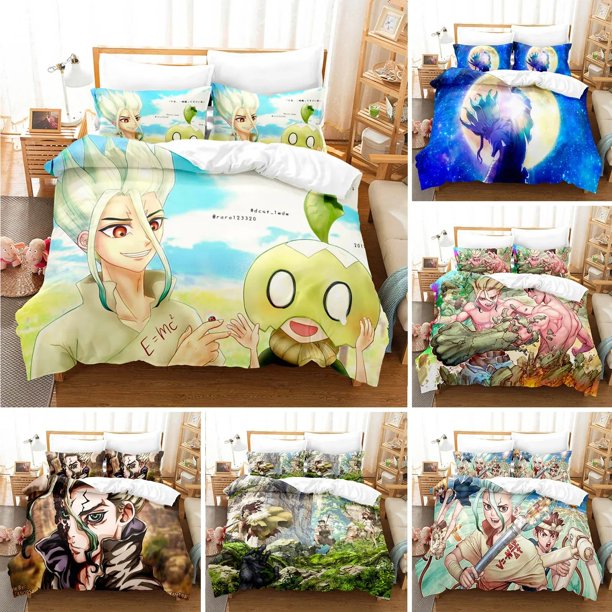 Dr Stone Bedding SetDuvet Cover Double Adult Kids Bedclothes Quilt Cover