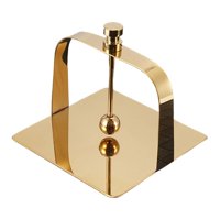 Magideal - Servilletero De Acero Inoxidable, Servilletero Liso, Servilletero, Soporte Para Pañuelos Para Cafeterías, Clubes, Fiestas, Hoteles, Restaurantes Occid Oro Cuadrado
