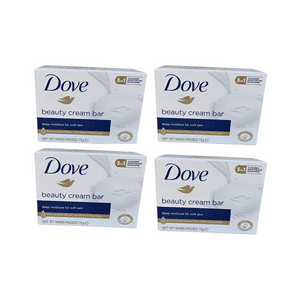 Pack 4 Jabónes Dove En Barra Beauty Cream 75G Limpieza E Hidratación