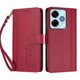 thumbnail image 3 of Funda Cartera Trébol para Xiaomi Poco M6 4G con Ranuras Tarjetas y Carga Inalámbrica Rojo, 3 of 6