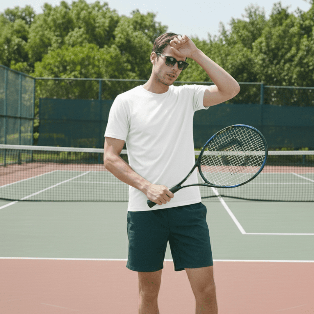 T-world - Polera Hombre Trekking Dryfresh Smooth Uv Manga Corta Blanco